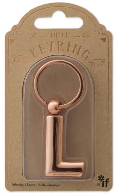 Metalowy brelok do kluczy litera L Keyring. Wydawca: IF. SmakLiter.pl Opakowanie Metalowy brelok do kluczy litera L Keyring