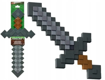 Minecraft Stone Sword Miecz pikselowy. Wydawca: Mattel. SmakLiter.pl Opakowanie Minecraft Stone Sword Miecz pikselowy