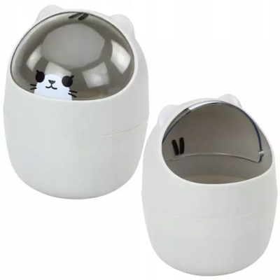 Opakowanie Mini kosz na biurko Miś szary 1L 16cm