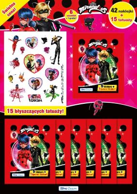 Miraculous Biedronka i Czarny Kot Stickers Multipack. Wydawca: Blue Ocean Entertainment. SmakLiter.pl Opakowanie Miraculous Biedronka i Czarny Kot Stickers Multipack