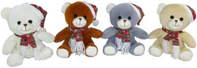 Opakowanie Miś świąteczny 15cm MIX