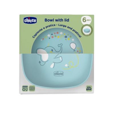Opakowanie Miseczka z pokrywką niebieska 6m+