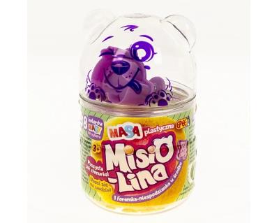 Misiolina Masa plastyczna żółta 60g + 1 foremka. Wydawca: EPEE. SmakLiter.pl Opakowanie Misiolina Masa plastyczna żółta 60g + 1 foremka