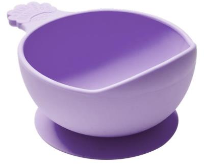 Opakowanie Miska silikonowa z przyssawką i uchwytem fioletowa
