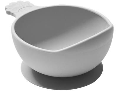 Opakowanie Miska silikonowa z przyssawką i uchwytem szara