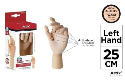 Opakowanie Model dłoni Lewa drew do nauki rysowania 25,5cm