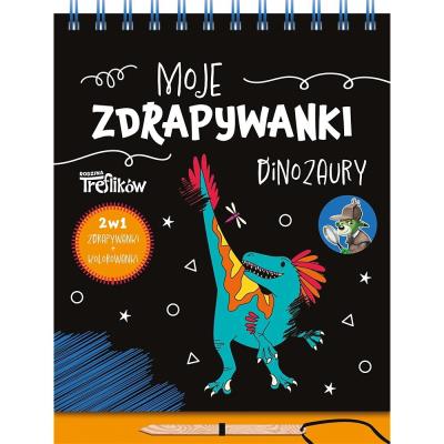 Okładka książki Moje zdrapywanki Dinozaury Rodzina Treflików