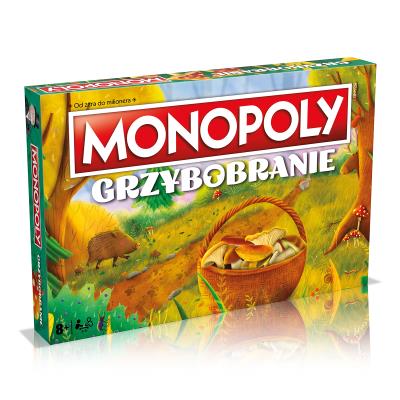Monopoly Grzybobranie. Wydawca: Winning Moves. SmakLiter.pl Opakowanie Monopoly Grzybobranie