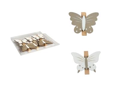 Opakowanie Motyl klamerki drewniane 3,5cm 6szt.