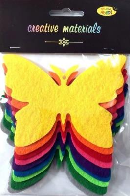 Motyle z filcu 11,5x8,5cm 9szt. Wydawca: Galeria Hobby. SmakLiter.pl Opakowanie Motyle z filcu 11,5x8,5cm 9szt