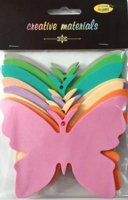 Motyle z pianki 11,5x8,5cm 8szt. Wydawca: Galeria Hobby. SmakLiter.pl Opakowanie Motyle z pianki 11,5x8,5cm 8szt