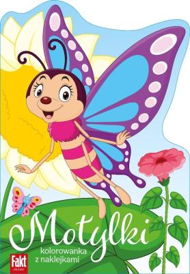 Motylki. Kolorowanka z naklejkami. Autor:   Praca zbiorowa. SmakLiter.pl Okładka książki Motylki. Kolorowanka z naklejkami