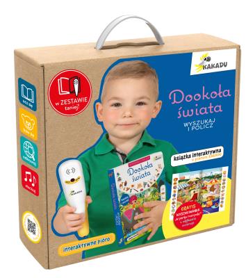 Okładka książki Mówiąca książka interaktywna „Dookoła świata. Wyszukaj i policz”