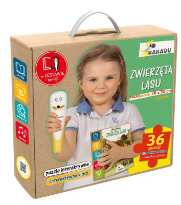 Okładka książki Mówiące puzzle interaktywne „Zwierzęta lasu”