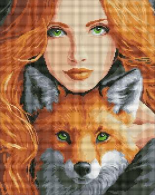 Opakowanie Mozaika diamentowa bez ramy - Ognisty lis 40x50cm