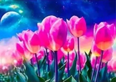 Opakowanie Mozaika diamentowa tulipany 30x40cm