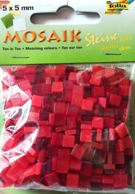 Mozaika kamyczki 5x5mm czerwona. Wydawca: Galeria Hobby. SmakLiter.pl Opakowanie Mozaika kamyczki 5x5mm czerwona