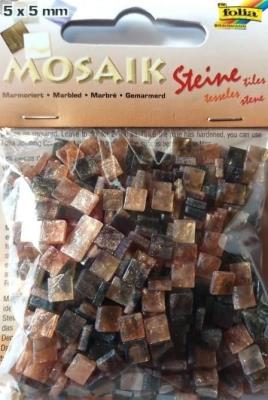Mozaika kamyczki marmurkowe 5x5mm brązowa. Wydawca: Galeria Hobby. SmakLiter.pl Opakowanie Mozaika kamyczki marmurkowe 5x5mm brązowa
