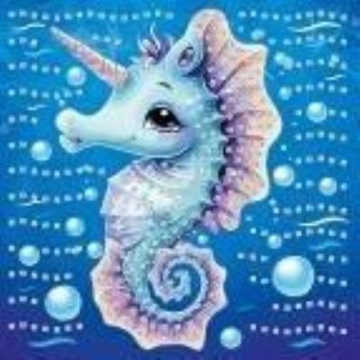 Mozaika piankowa morski jednorożec 25x25cm. Wydawca: Titanum. SmakLiter.pl Opakowanie Mozaika piankowa morski jednorożec 25x25cm