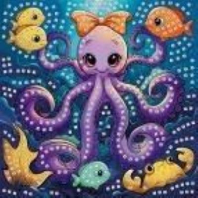 Mozaika piankowa ośmiornica 25x25cm. Wydawca: Titanum. SmakLiter.pl Opakowanie Mozaika piankowa ośmiornica 25x25cm