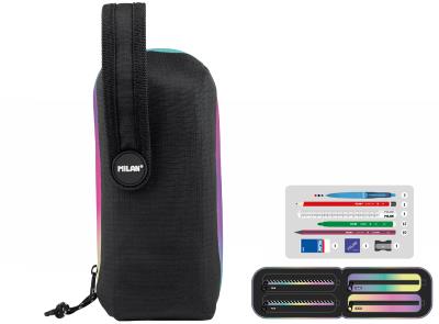 Opakowanie Multipiórnik owalny z 4 piórnikami Milan Sunset czarny