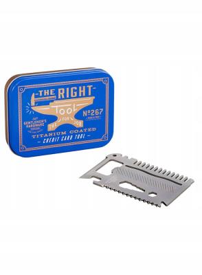 Multitool w kształcie karty w puszce 15w1. Wydawca: Gentlemen's Hardware. SmakLiter.pl Opakowanie Multitool w kształcie karty w puszce 15w1