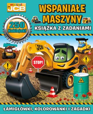 Okładka książki My first JCB Wspaniałe maszyny.Książka z zadaniami