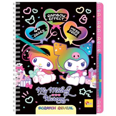 Opakowanie My melody i kuromi sketchbook scratch reveal