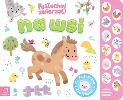 Okładka książki Na wsi. Posłuchaj zwierząt. Książeczka z dźwiękami