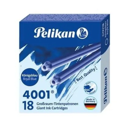 Opakowanie Naboje atramentowe długie 18szt niebieski