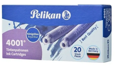 Opakowanie Naboje atramentowe krótkie 20szt niebieski