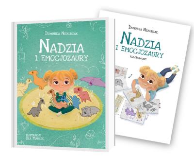 Okładka książki Nadzia i Emocjozaury + Kolorowanka