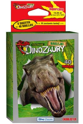 Opakowanie Najsłynniejsze Dinozaury ecoblister z naklejkami 1 sztuka mix