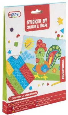 Opakowanie Naklejanie po kolorach i kształtach Kogut