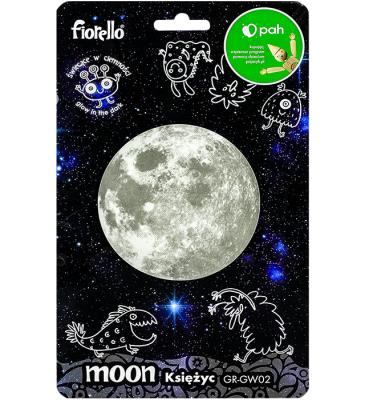 Opakowanie Naklejka fluorescencyjna Księżyc 9cm