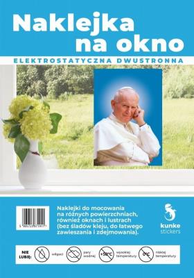 Opakowanie Naklejka na okno Jan Paweł II A4