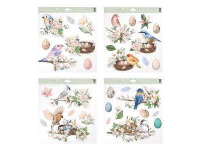 Naklejka na okno ptaki z brokatem 30x33,5cm. Wydawca: MFP. SmakLiter.pl Opakowanie Naklejka na okno ptaki z brokatem 30x33,5cm