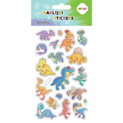 Naklejki 3D Puffy Dino 10x20cm HAPPY COLOR. Wydawca: GDD. SmakLiter.pl Opakowanie Naklejki 3D Puffy Dino 10x20cm HAPPY COLOR