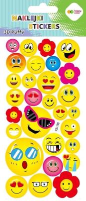 Opakowanie Naklejki 3D Puffy Emoticon 9,5x22cm HAPPY COLOR