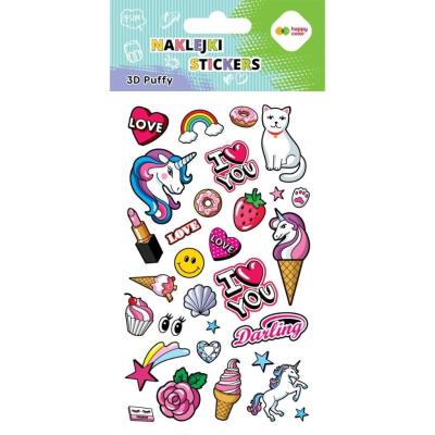Opakowanie Naklejki 3D Puffy Funky Sweet 10x20cm HAPPY COLOR