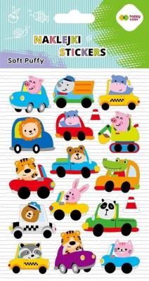 Opakowanie Naklejki 3D Soft Puffy Cars 110x205 HAPPY COLOR