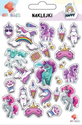 Naklejki dla dzieci Jednorożce. Wydawca: All4Kids. SmakLiter.pl Opakowanie Naklejki dla dzieci Jednorożce