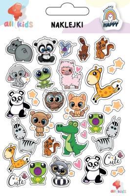 Naklejki dla dzieci Wesołe zwierzątka. Wydawca: All4Kids. SmakLiter.pl Opakowanie Naklejki dla dzieci Wesołe zwierzątka