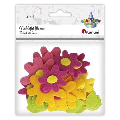 Opakowanie Naklejki filcowe 3D kwiaty 6szt