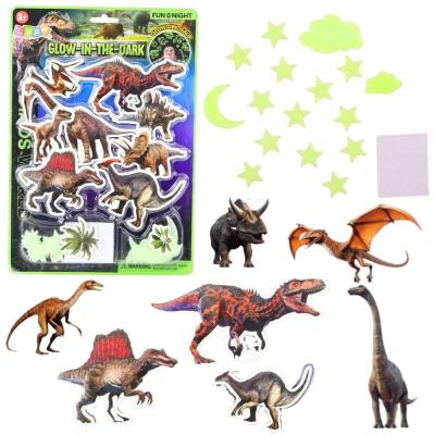 Opakowanie Naklejki fluorescencyjne na ścianę dinozaury