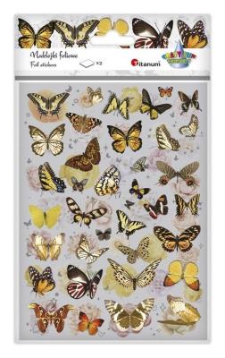 Naklejki foliowe 2 plansze motyle, kwiaty. Wydawca: Titanum. SmakLiter.pl Opakowanie Naklejki foliowe 2 plansze motyle, kwiaty