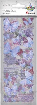 Naklejki foliowe 6 plansz motyle. Wydawca: Titanum. SmakLiter.pl Opakowanie Naklejki foliowe 6 plansz motyle