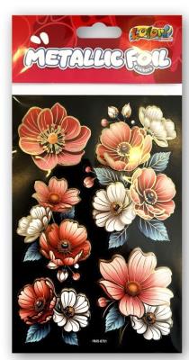Opakowanie Naklejki foliowe Metalic Double Flowers PENMATE