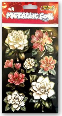 Opakowanie Naklejki foliowe Metalic Double Flowers PENMATE