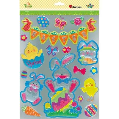 Opakowanie Naklejki foliowe metaliczne mix 18szt